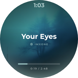 Your Eyes, foggy forest with a progress bar