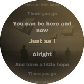 Lyrics: short line highlighted gold