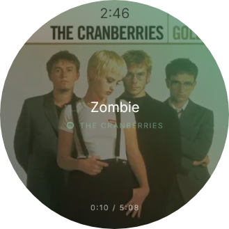 Zombie, sage-tinted band photo