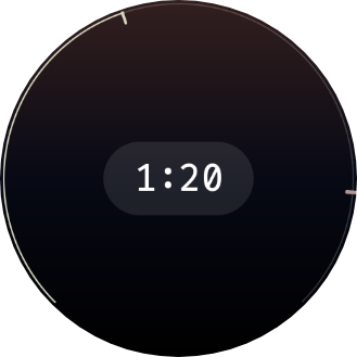 Svartifoss round player showing a glowing edge seek arc