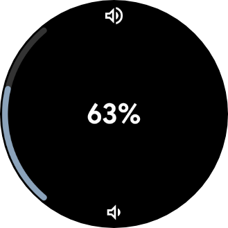 Volume overlay: dark minimal arc