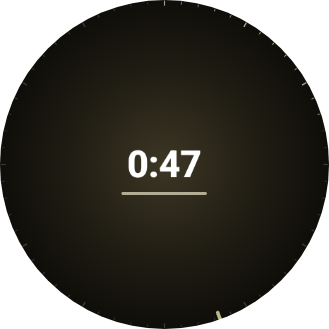 Chrono always-on display, a large clock on pure black